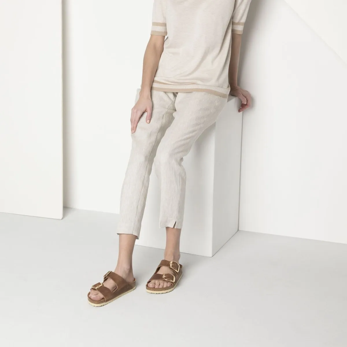 Birkenstock Damen Arizona Big Buckle Ölleder Cognac