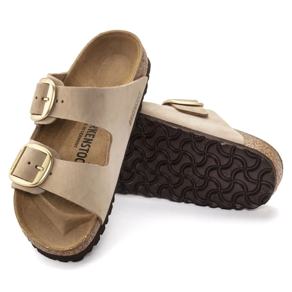 Birkenstock Damen Arizona Big Buckle Sandcastle Nubuck