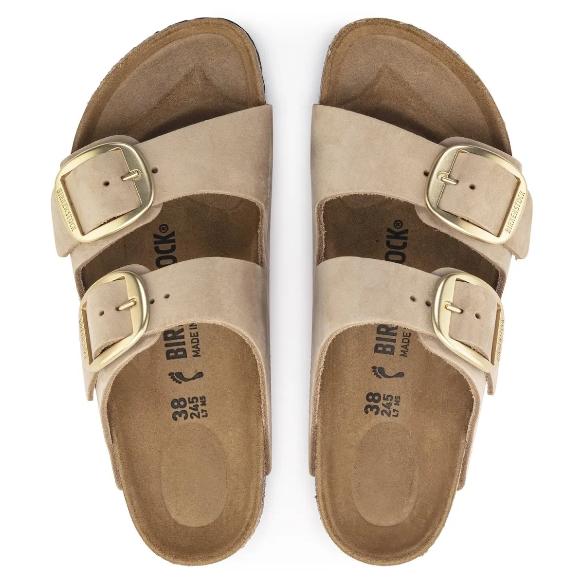 Birkenstock Damen Arizona Big Buckle Sandcastle Nubuck