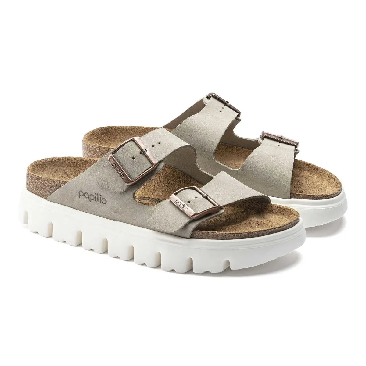Birkenstock Damen Arizona Chunky Taupe Wildleder
