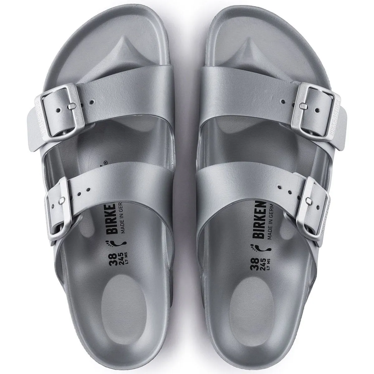 Birkenstock Damen Arizona EVA in Metallic-Silber