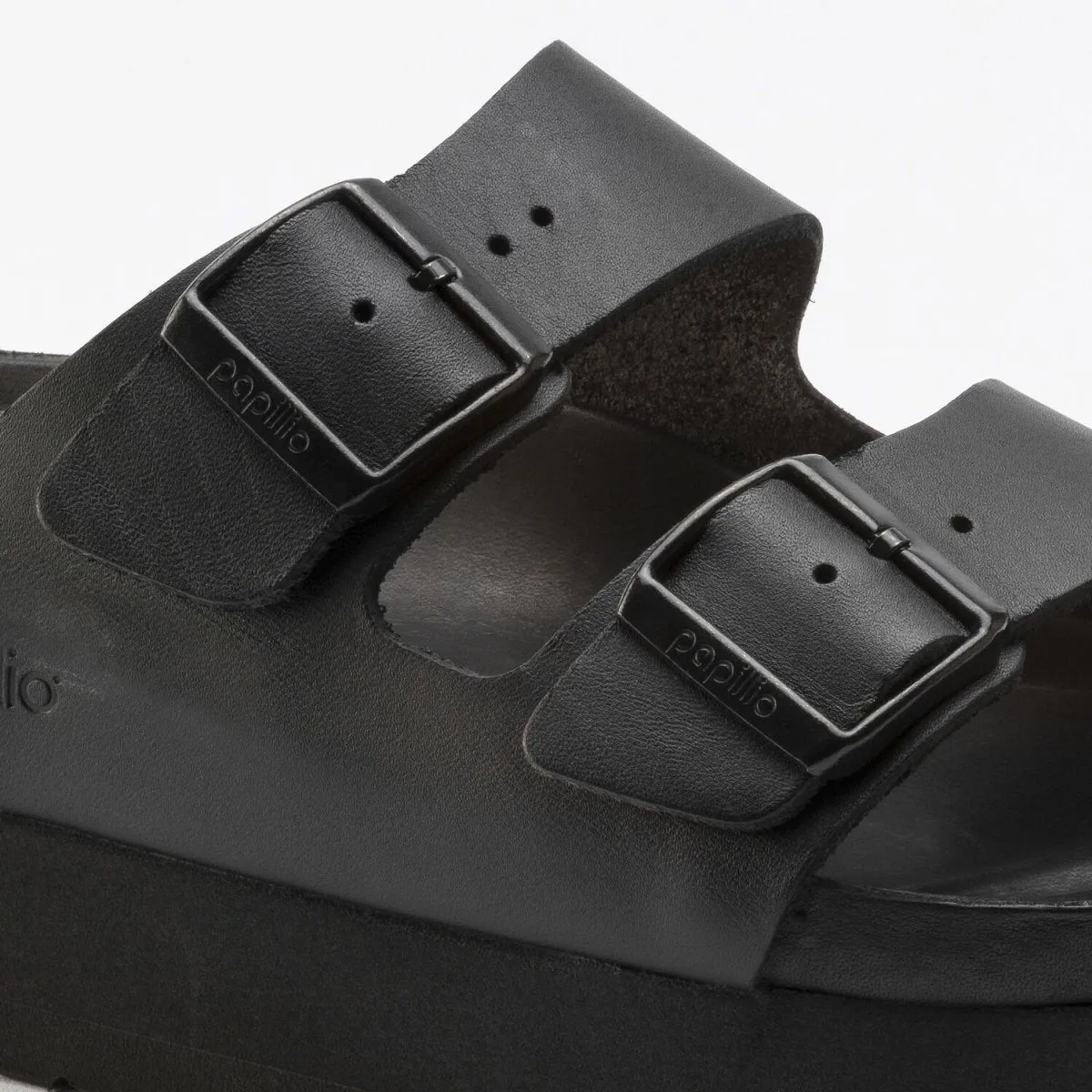 Birkenstock Damen Arizona Exquisite Plateau Schwarz Leder