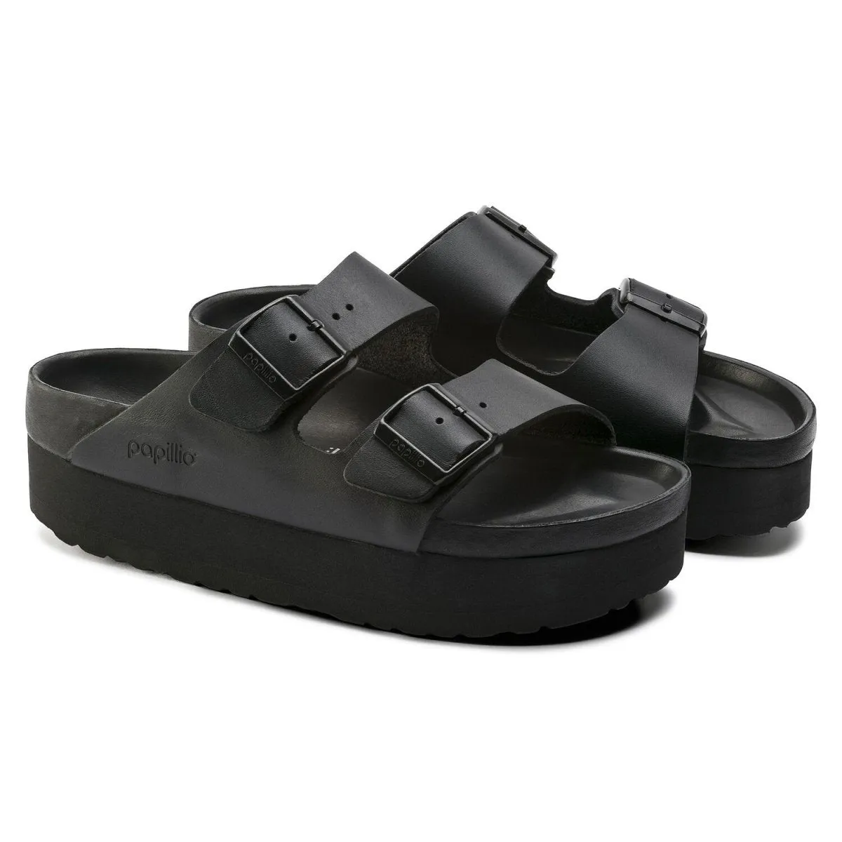 Birkenstock Damen Arizona Exquisite Plateau Schwarz Leder