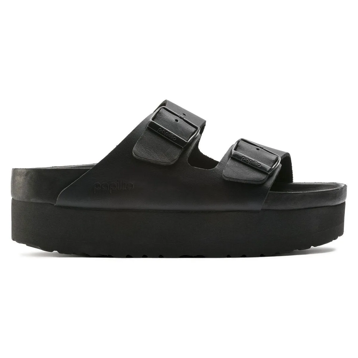 Birkenstock Damen Arizona Exquisite Plateau Schwarz Leder