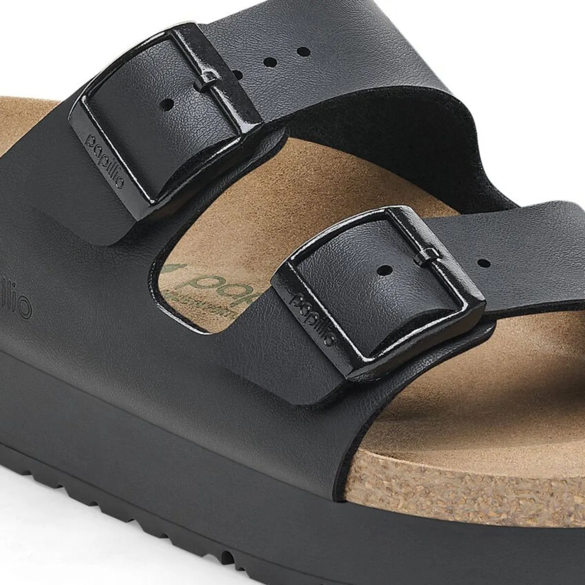 Birkenstock Damen Arizona Flex Platform Birko-Flor Schwarz