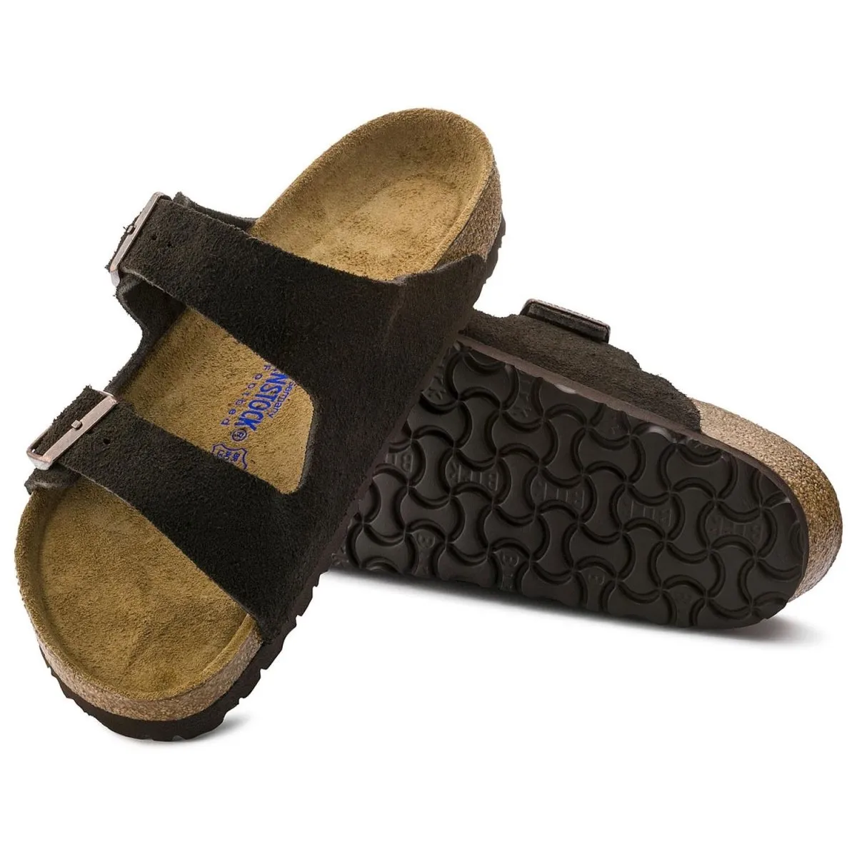 Birkenstock Damen Arizona Soft Footbed Mokka Wildleder