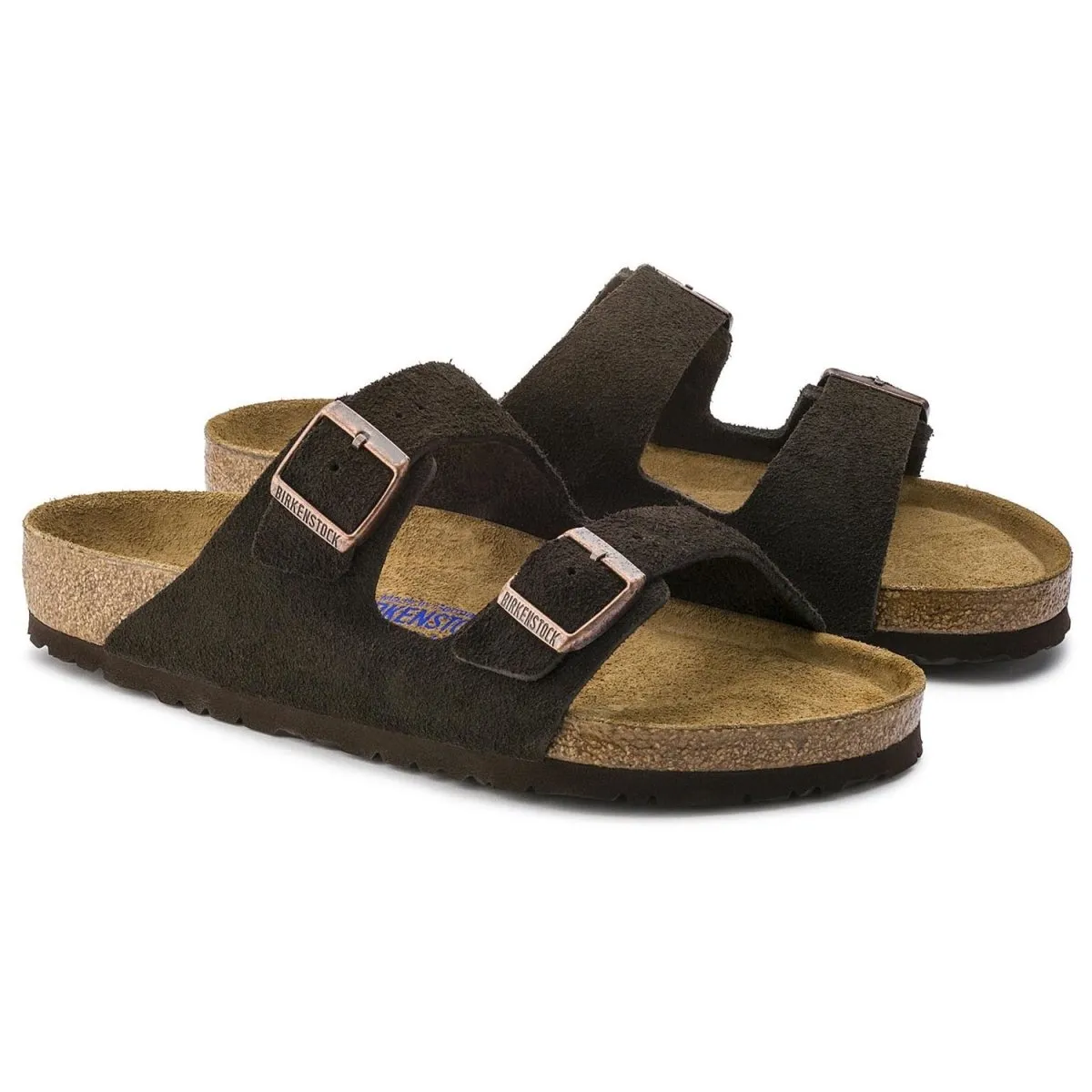 Birkenstock Damen Arizona Soft Footbed Mokka Wildleder