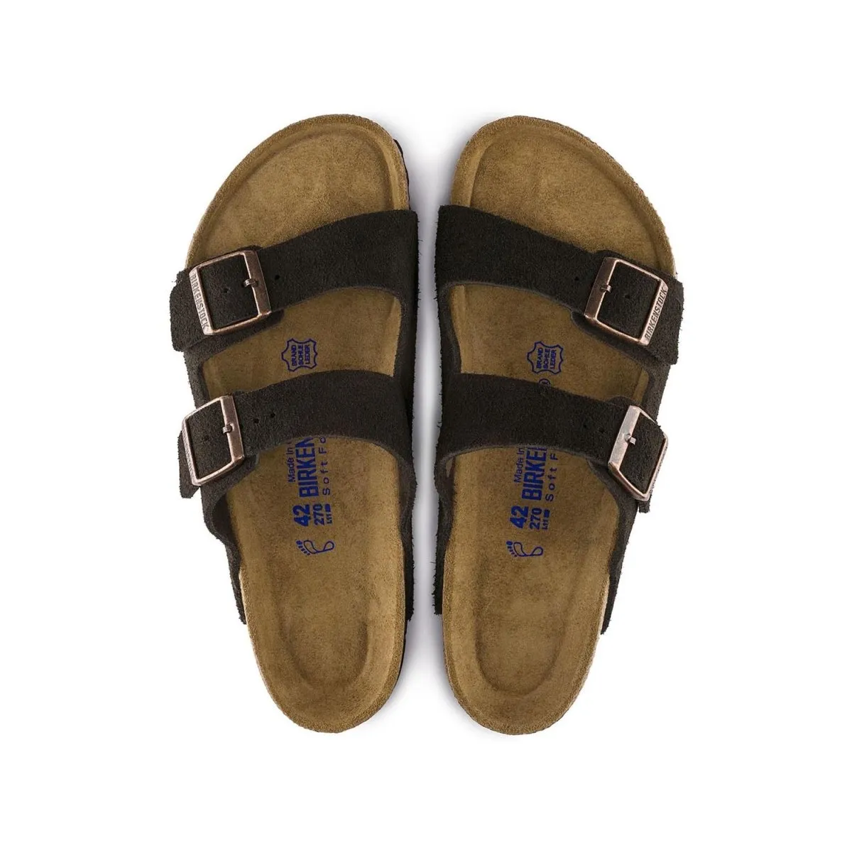 Birkenstock Damen Arizona Soft Footbed Mokka Wildleder