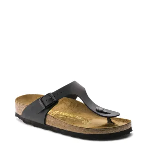 Birkenstock Damen Gizeh Birko-Flor Zehenstegsandale in Schwarz