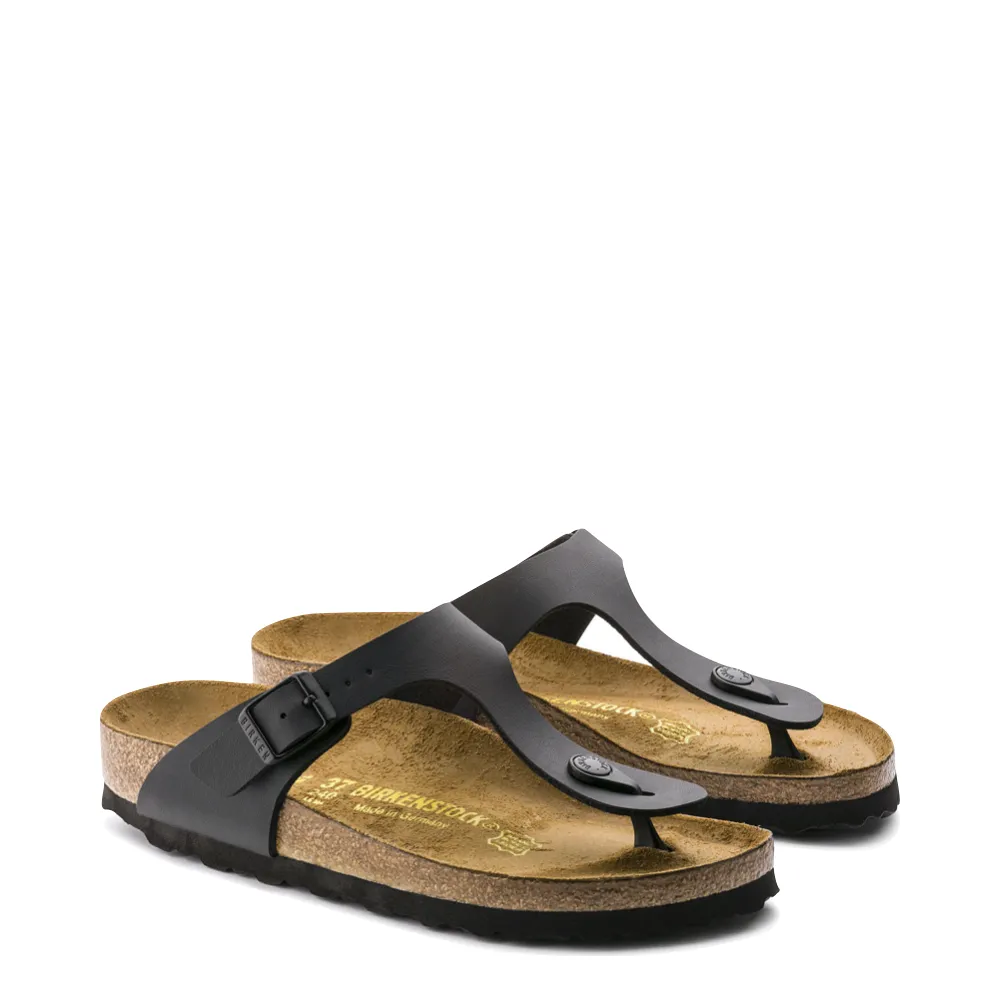 Birkenstock Damen Gizeh Birko-Flor Zehenstegsandale in Schwarz