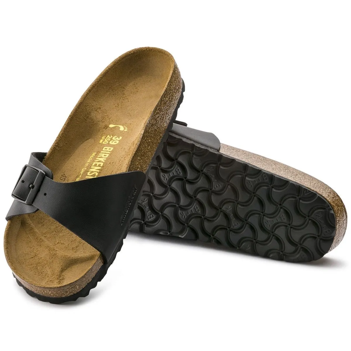 Birkenstock Damen Madrid Birko-Flor Schwarz