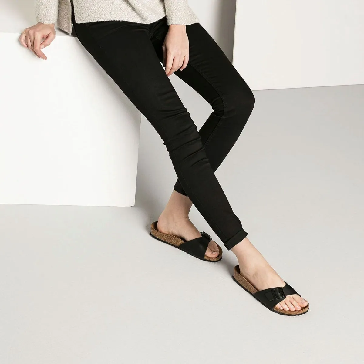 Birkenstock Damen Madrid Birko-Flor Schwarz