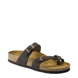 Birkenstock Damen Mayari Leder Zehensteg-Sandale in Habana Braun