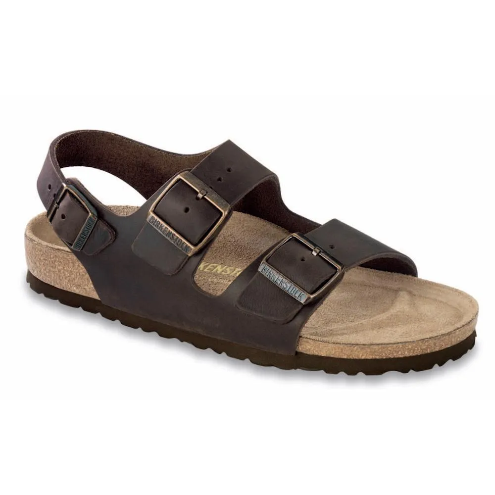 Birkenstock Damen Milano Habana Geöltes Leder