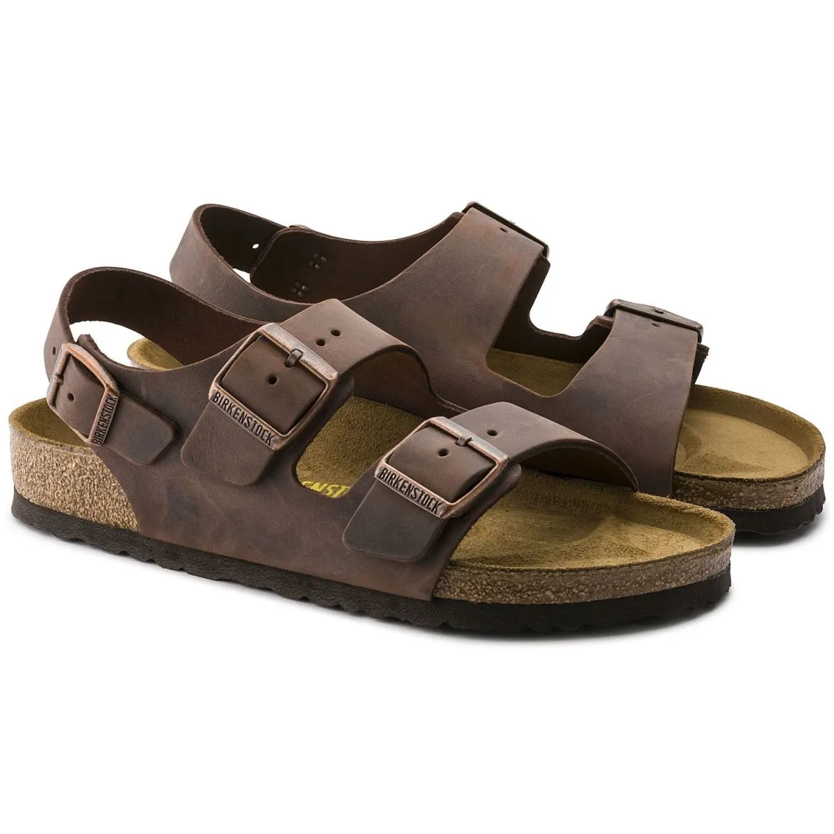 Birkenstock Damen Milano Habana Geöltes Leder