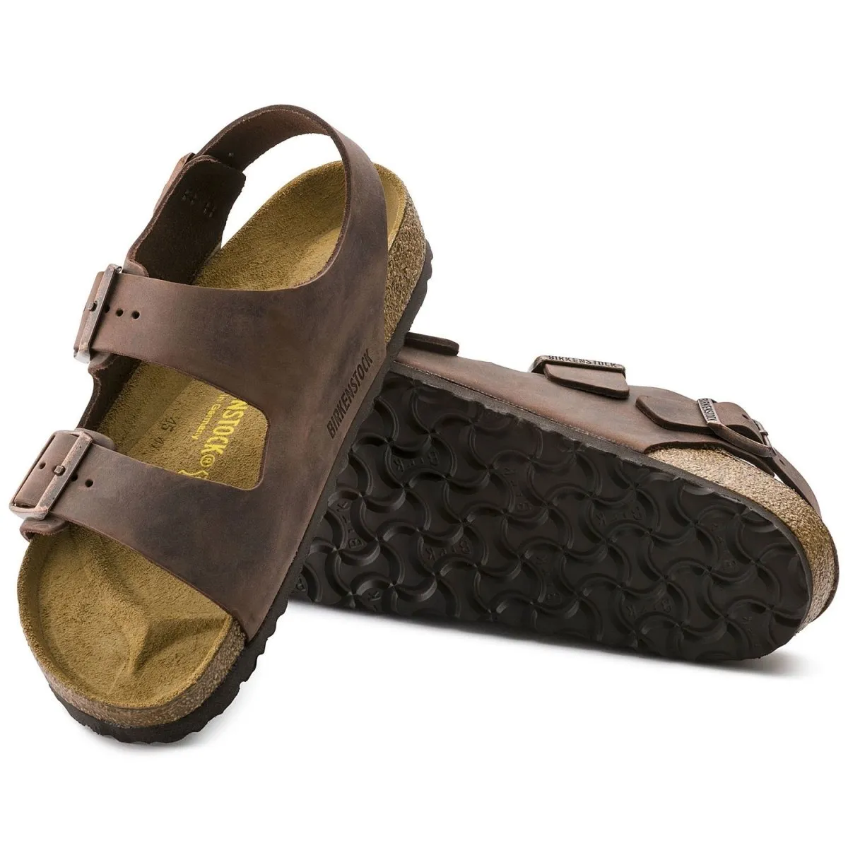 Birkenstock Damen Milano Habana Geöltes Leder