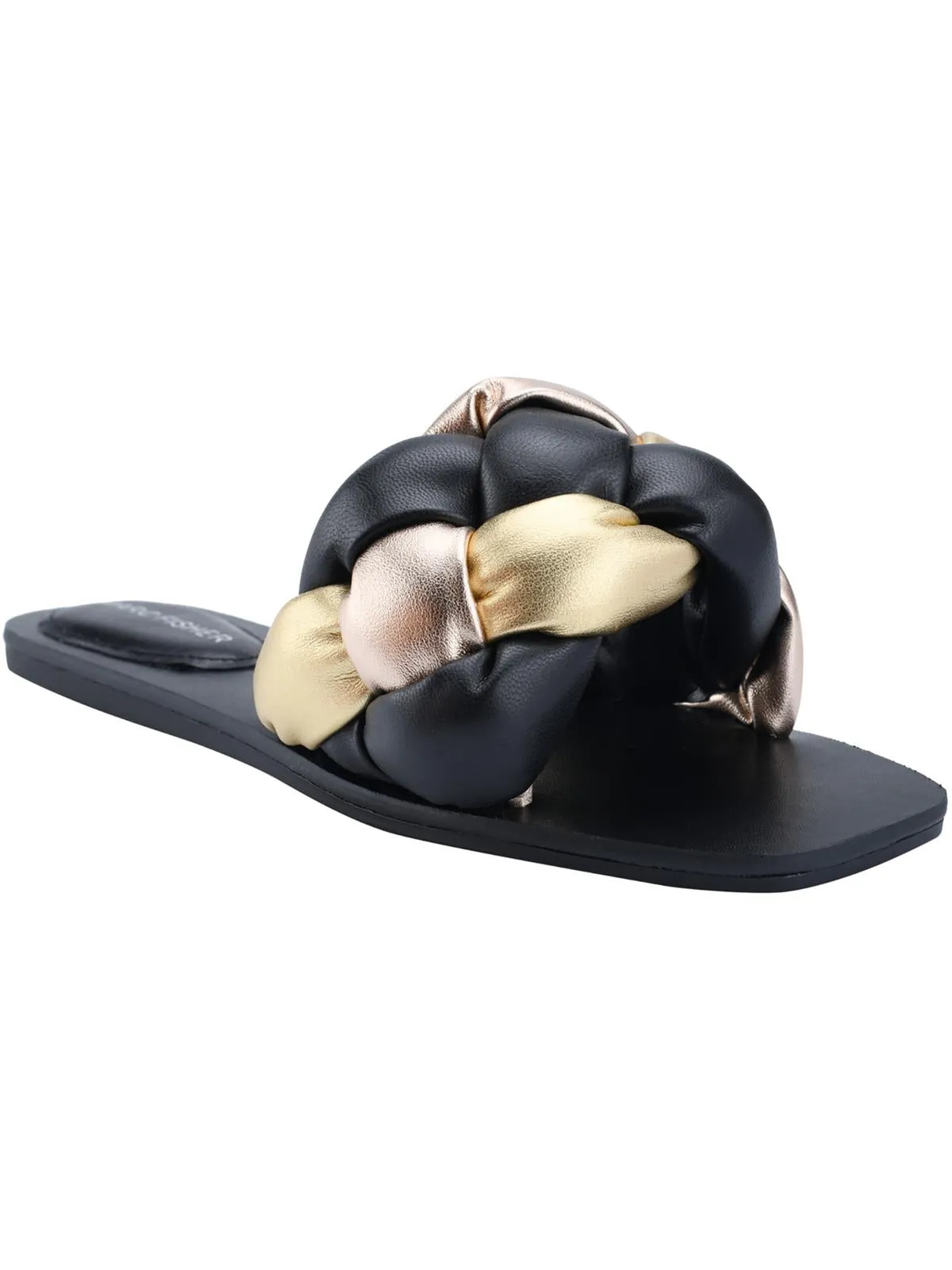 Bolier Damen Kunstleder Geflochtene Slide Sandalen ecco Schuhe