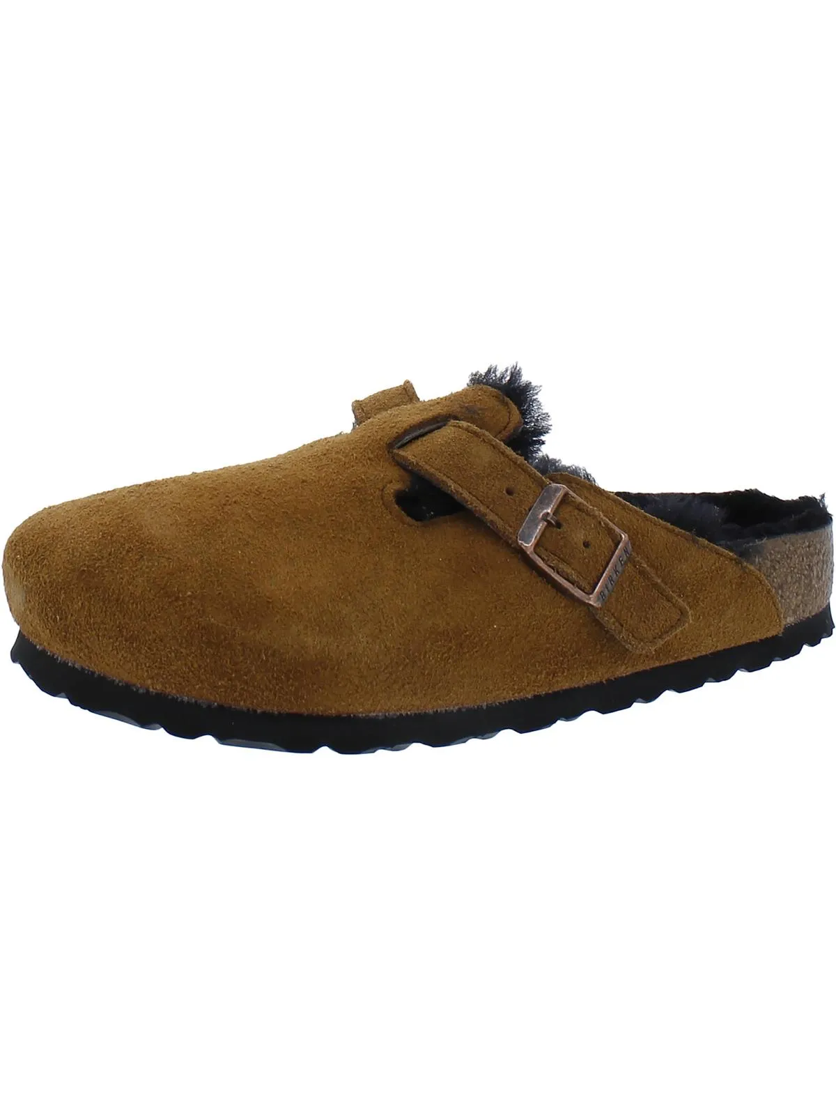 Boston VL/Fell Damen Wildleder Shearling Mule Sandalen