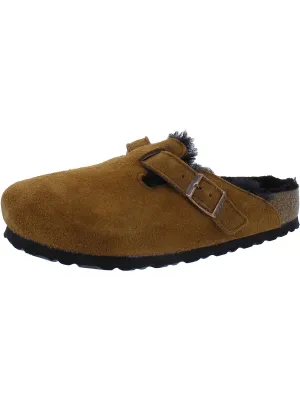 Boston VL/Fell Damen Wildleder Shearling Mule Sandalen
