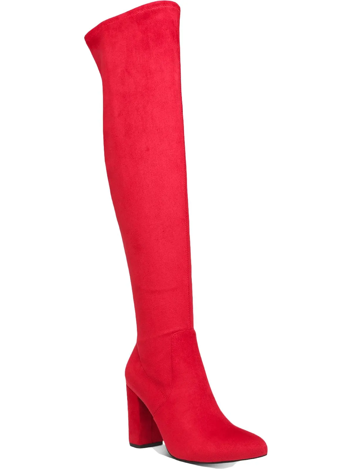 Bravy Damen Mikrovelours Blockabsatz Over-The-Knee Stiefel ecco Schuhe