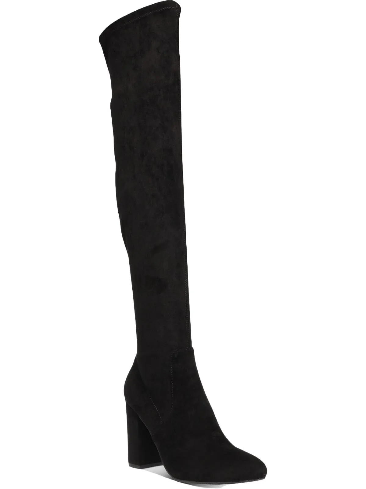 Bravy Damen Mikrovelours Blockabsatz Over-The-Knee Stiefel ecco Schuhe