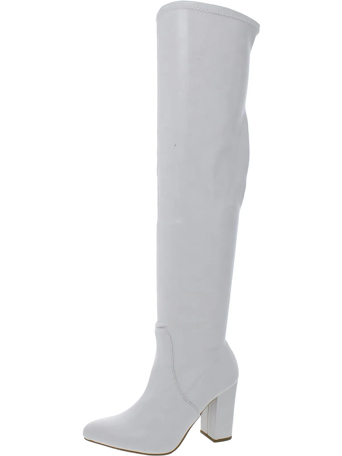 Bravy Damen Mikrovelours Blockabsatz Over-The-Knee Stiefel ecco Schuhe