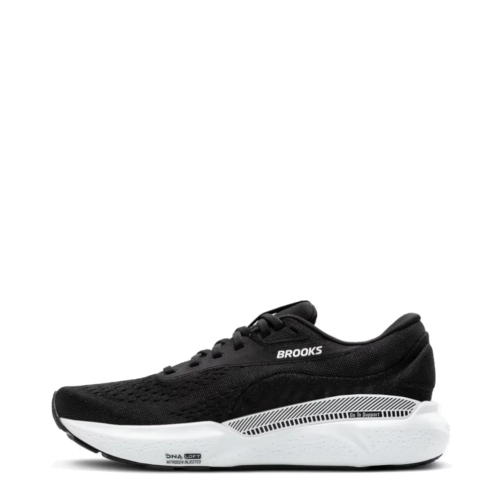 Brooks Women's Adrenaline GTS 24 Sneaker in Schwarz/Weiß