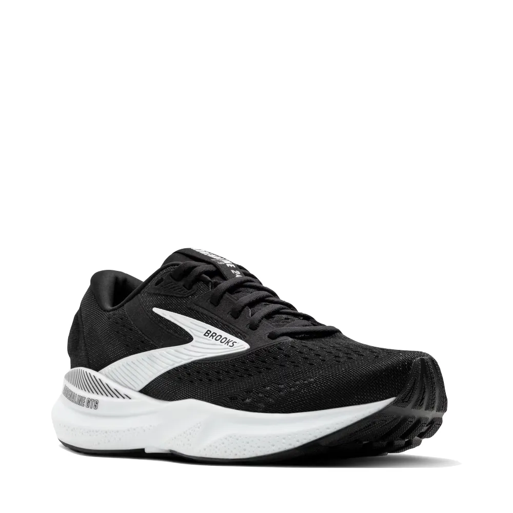 Brooks Women's Adrenaline GTS 24 Sneaker in Schwarz/Weiß