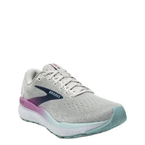 Brooks Women's Ghost 16 Sneaker in Weiß/Grau/Estate Blau