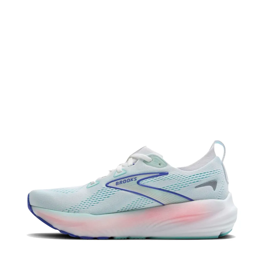 Brooks Damen Glycerin 22 Sneaker in Weiß/Limpet Shell/Amparo Blau