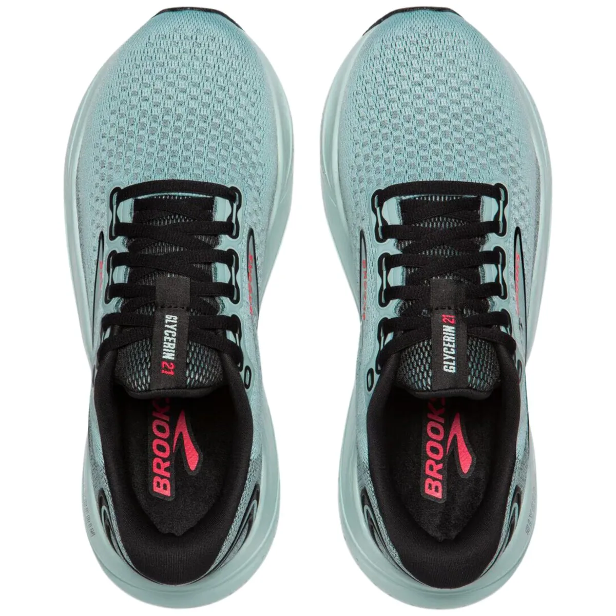 Brooks Damen Glycerine 21 Wolke/Schwarz/Rosa