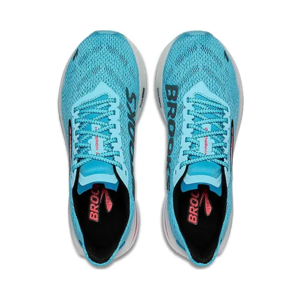 Brooks Women's Hyperion 2 Sneaker in Kristallmeer/Diva Pink/Schwarz
