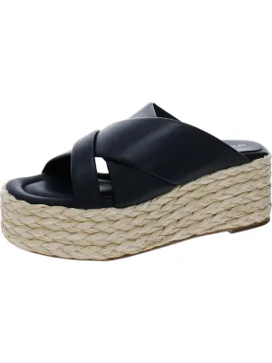 Calesa Damen Leder Slip-On Plateau Sandalen ecco Schuhe