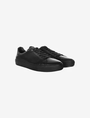 Schwarze Kalbsleder-Sneaker