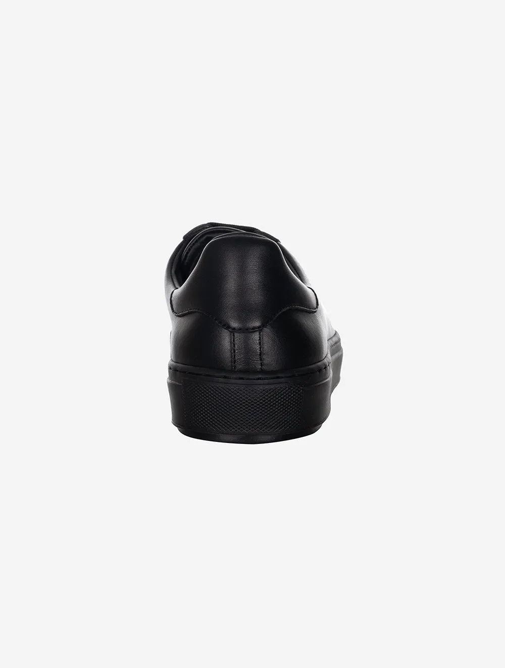 Schwarze Kalbsleder-Sneaker