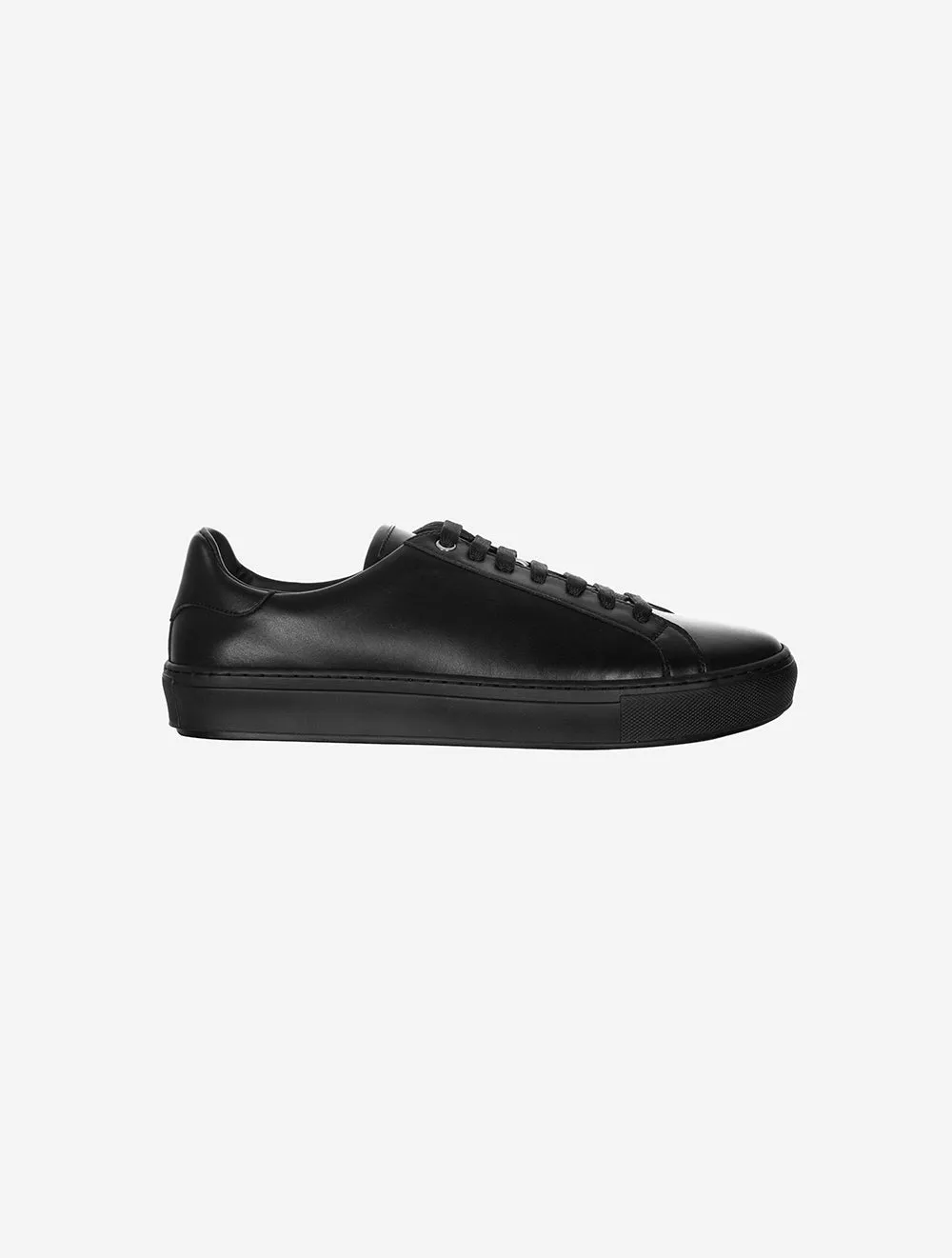 Schwarze Kalbsleder-Sneaker