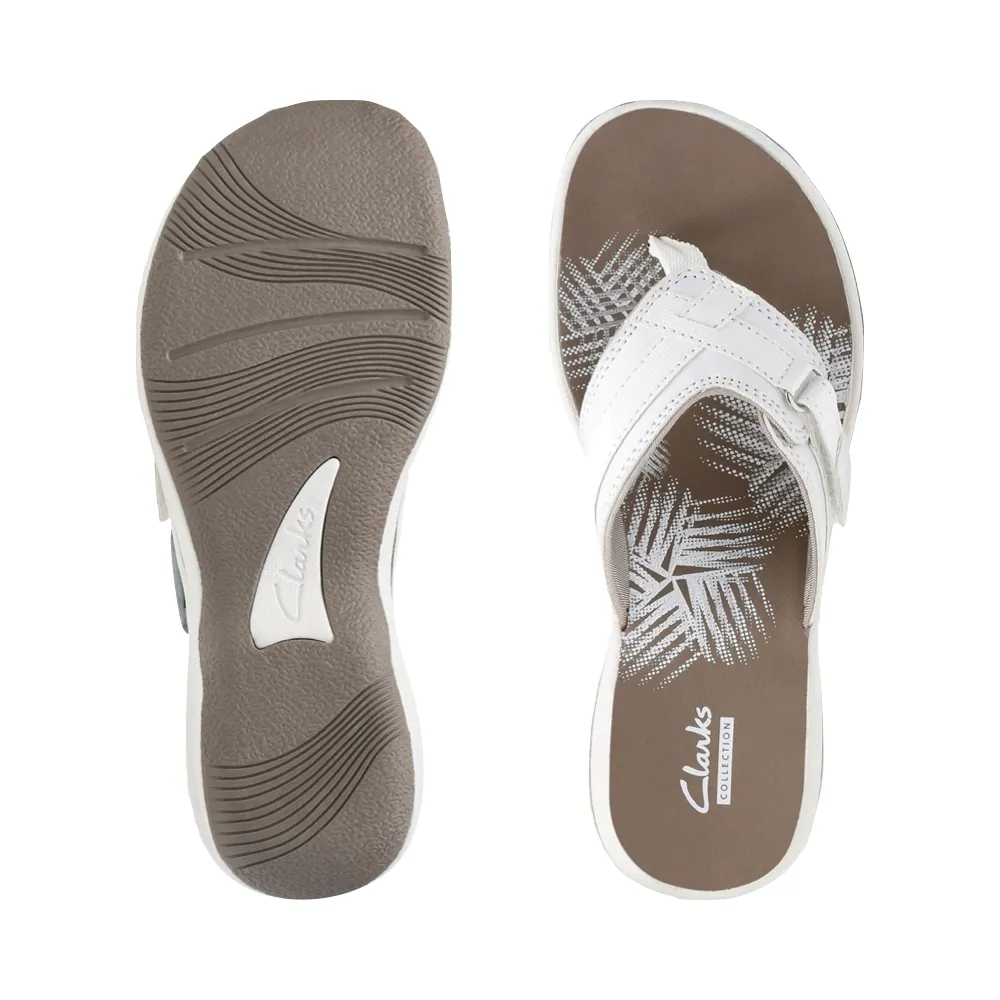 Clarks Damen Breeze Sea II Flip-Flop Sandale in Weiß