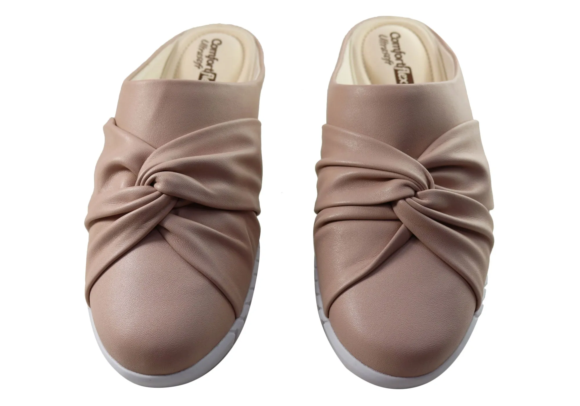Comfortflex Mandy Damen Bequeme Geschlossene Zehen Offene Fersen Pantoffeln Comfortflex Schuhe