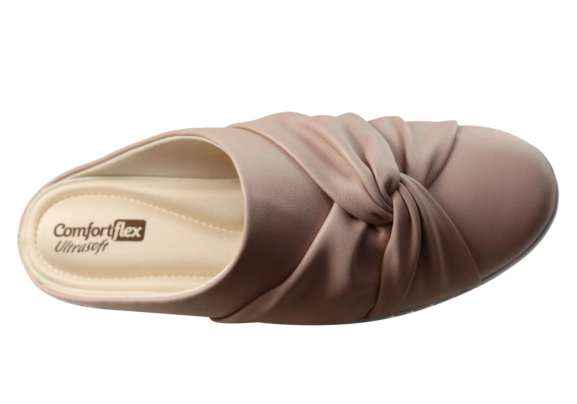 Comfortflex Mandy Damen Bequeme Geschlossene Zehen Offene Fersen Pantoffeln Comfortflex Schuhe