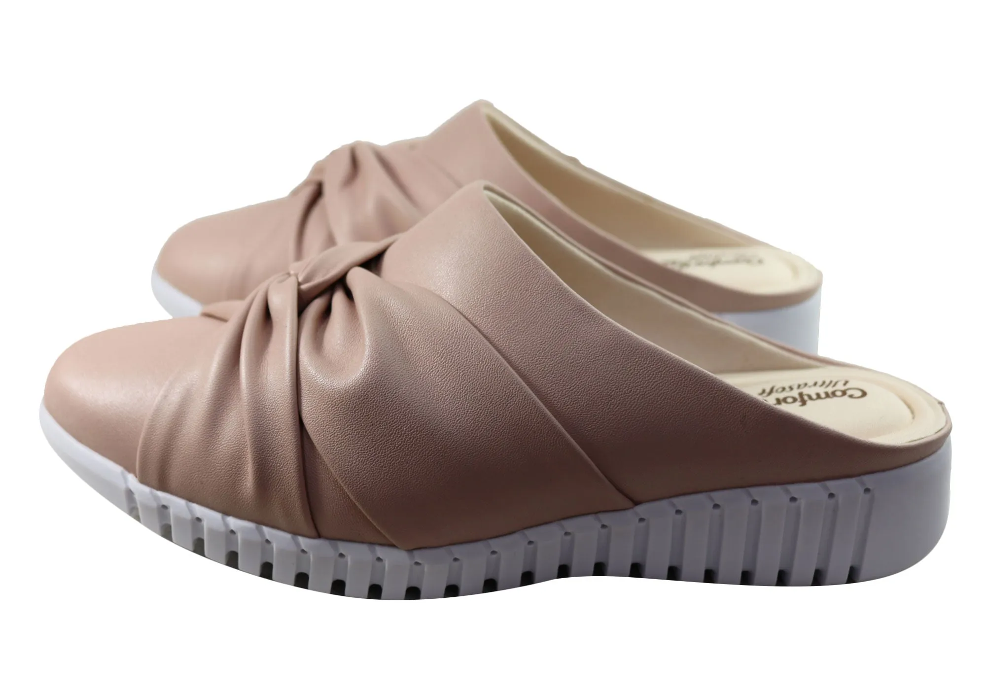 Comfortflex Mandy Damen Bequeme Geschlossene Zehen Offene Fersen Pantoffeln Comfortflex Schuhe