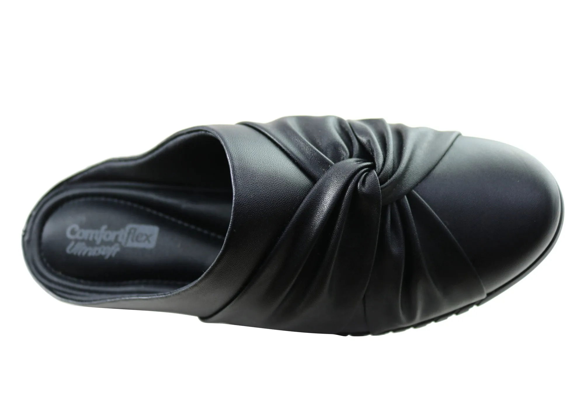 Comfortflex Mandy Damen Bequeme Geschlossene Zehen Offene Fersen Pantoffeln Comfortflex Schuhe