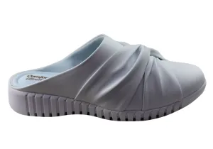 Comfortflex Mandy Damen Bequeme Geschlossene Zehen Offene Fersen Pantoffeln Comfortflex Schuhe