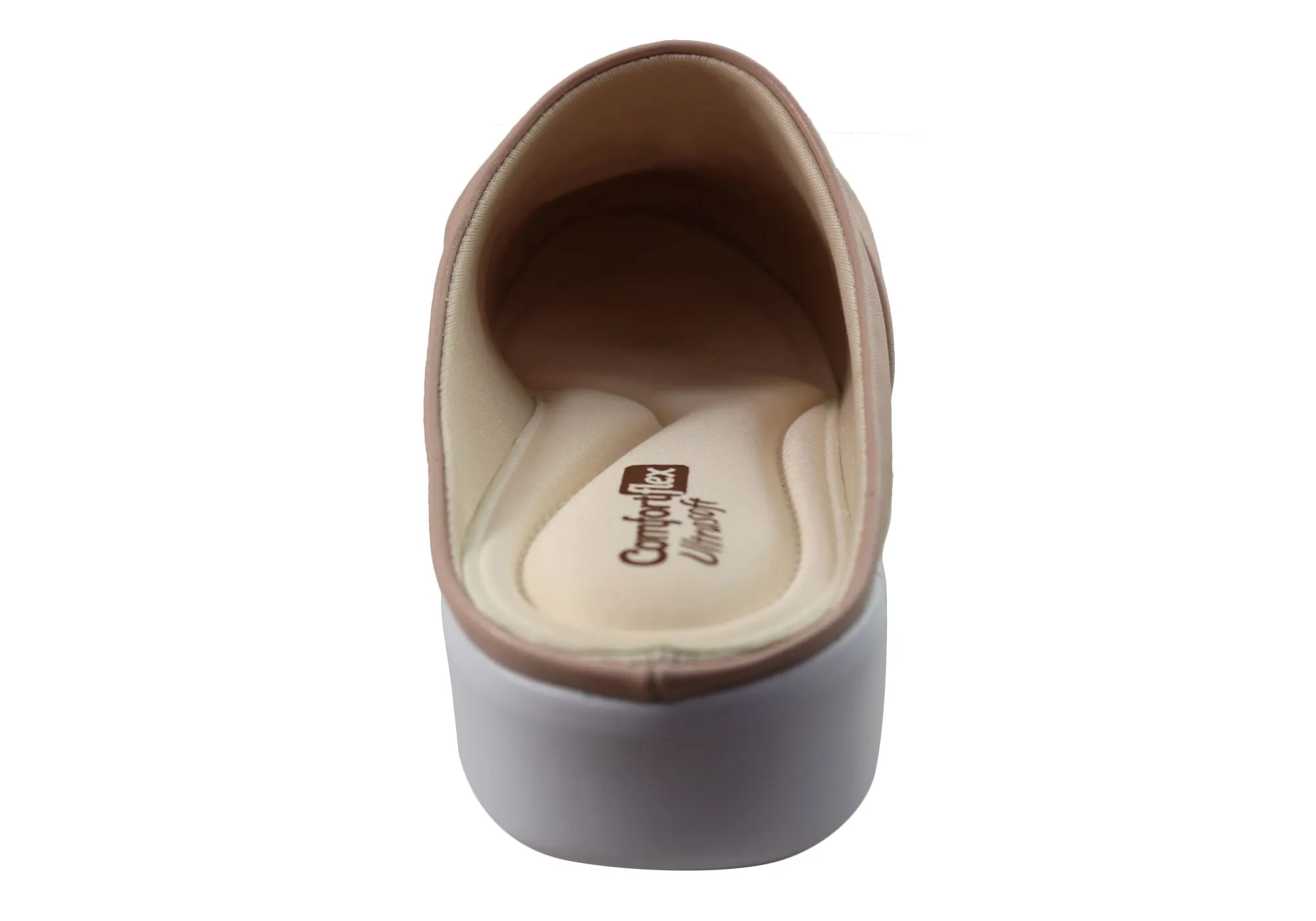 Comfortflex Mandy Damen Bequeme Geschlossene Zehen Offene Fersen Pantoffeln Comfortflex Schuhe