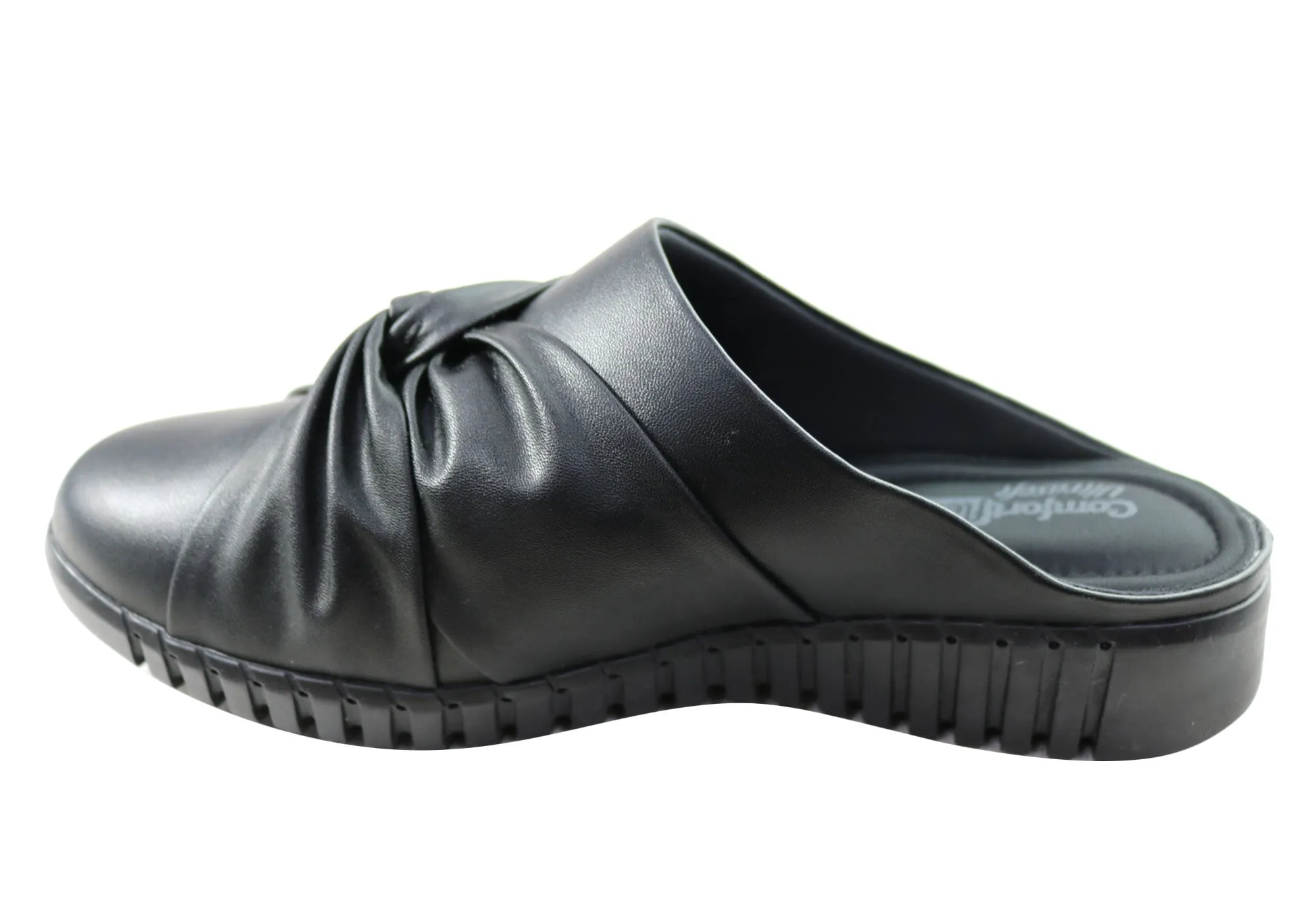 Comfortflex Mandy Damen Bequeme Geschlossene Zehen Offene Fersen Pantoffeln Comfortflex Schuhe