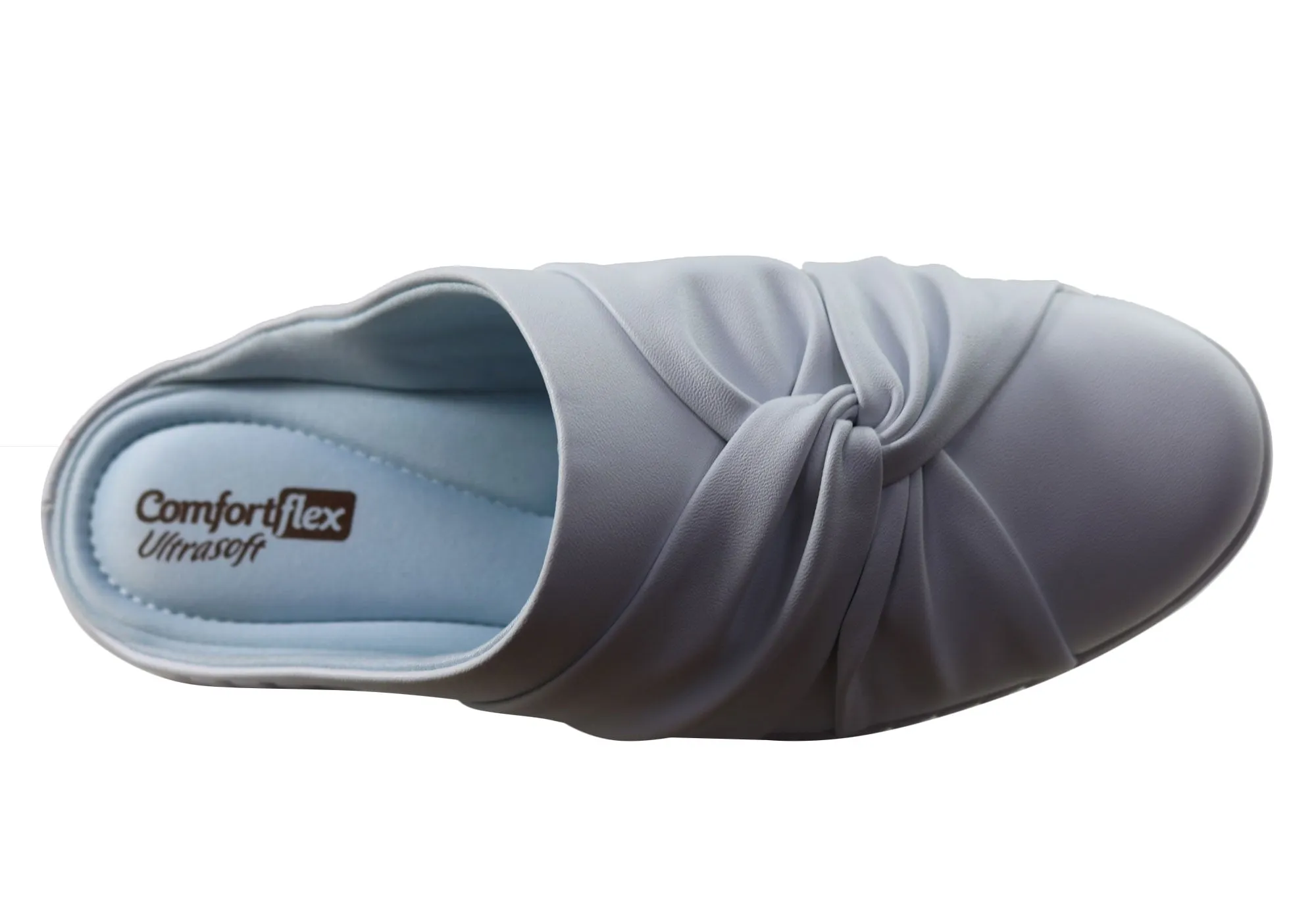 Comfortflex Mandy Damen Bequeme Geschlossene Zehen Offene Fersen Pantoffeln Comfortflex Schuhe