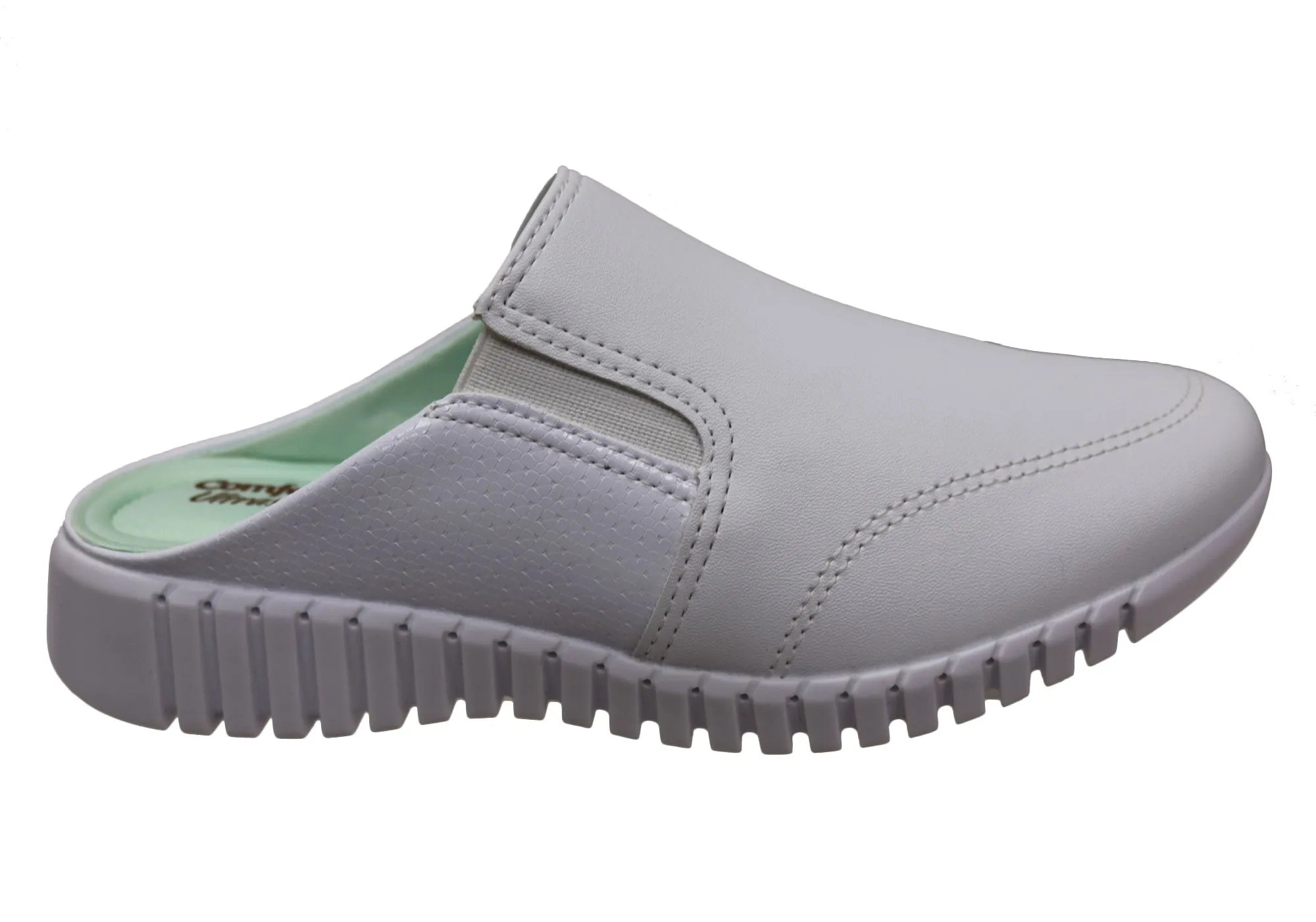 Comfortflex Tanya Damen Bequeme Geschlossene Zehen Offene Fersen Pantoffeln Comfortflex Schuhe