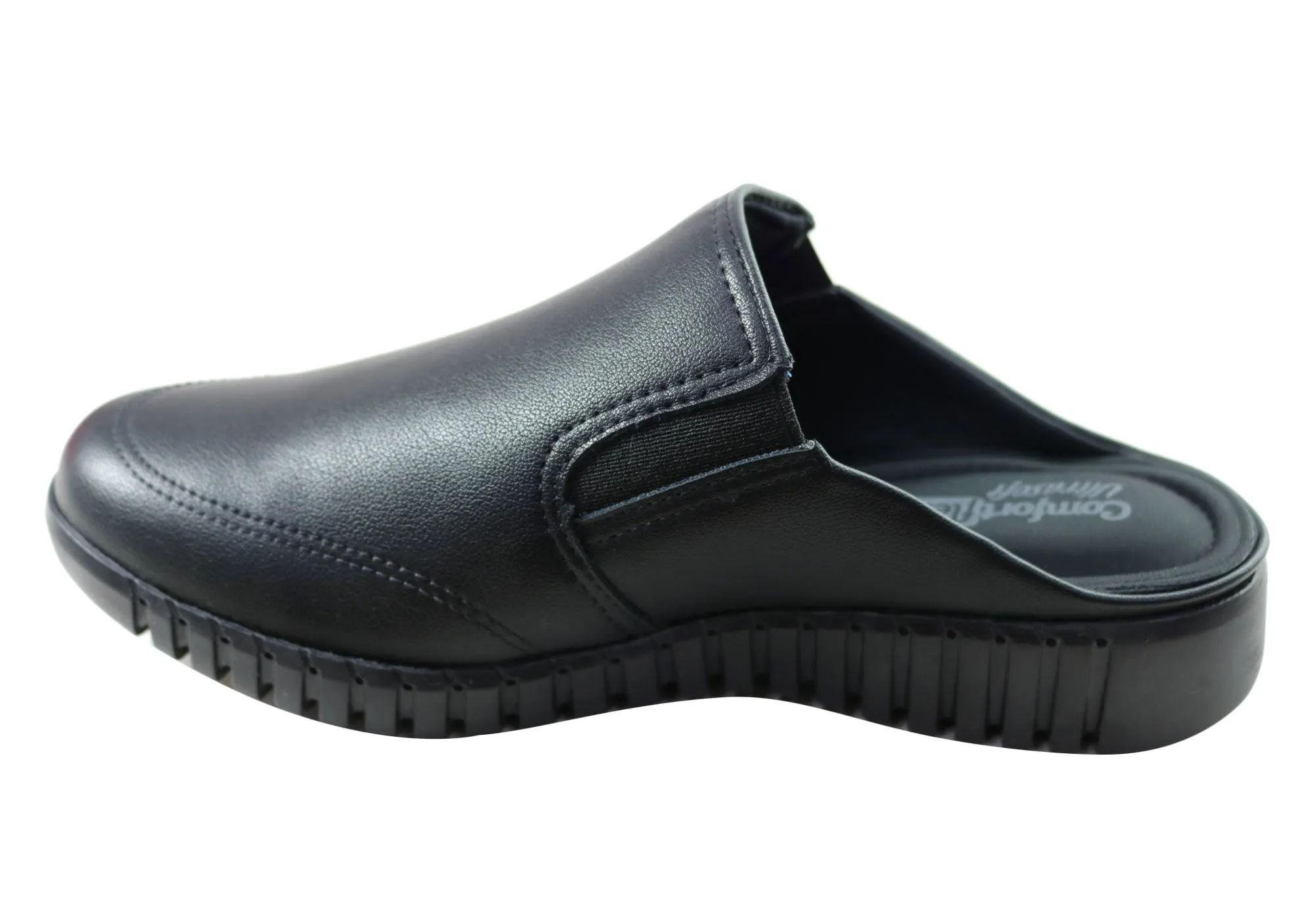 Comfortflex Tanya Damen Bequeme Geschlossene Zehen Offene Fersen Pantoffeln Comfortflex Schuhe
