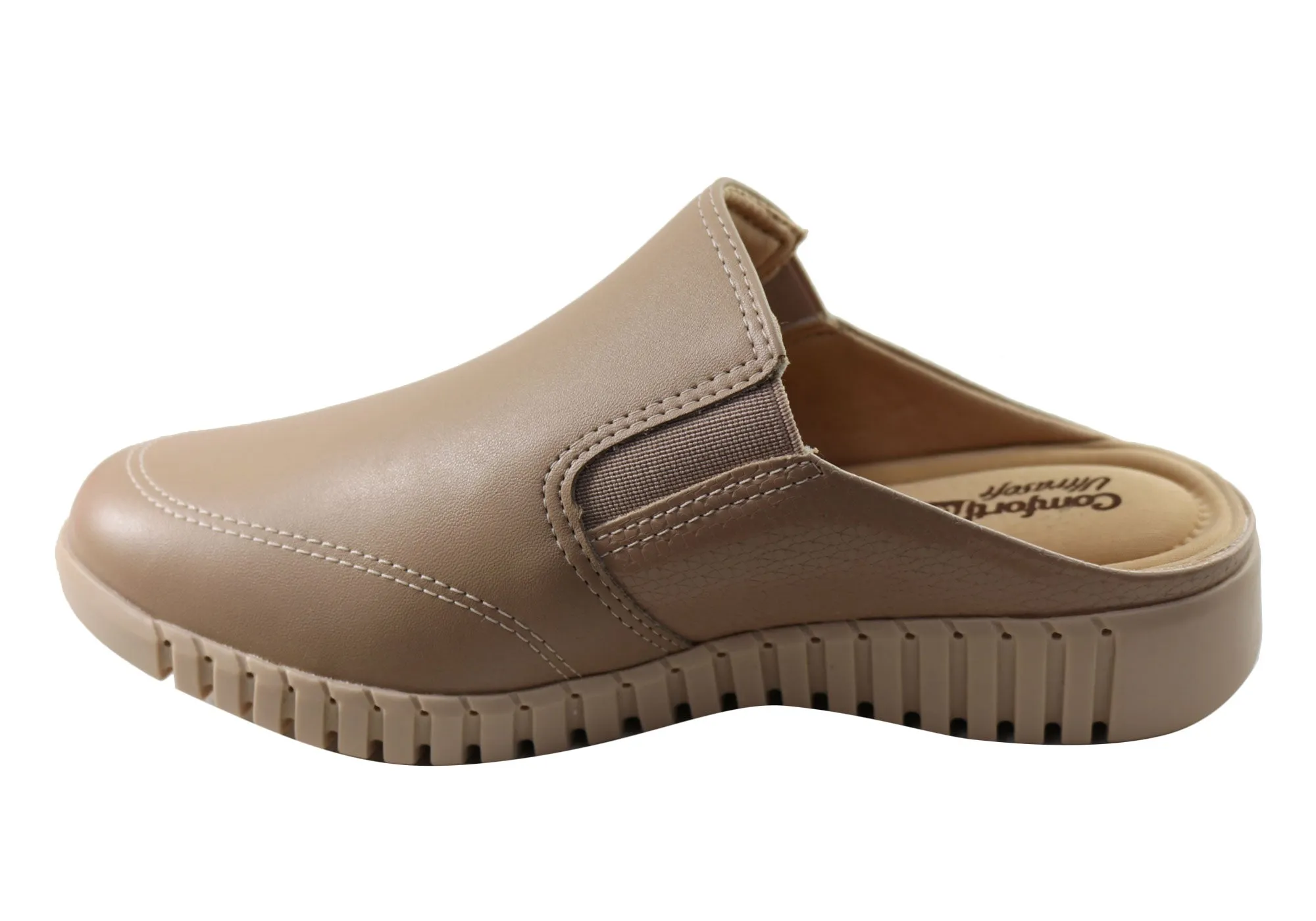 Comfortflex Tanya Damen Bequeme Geschlossene Zehen Offene Fersen Pantoffeln Comfortflex Schuhe