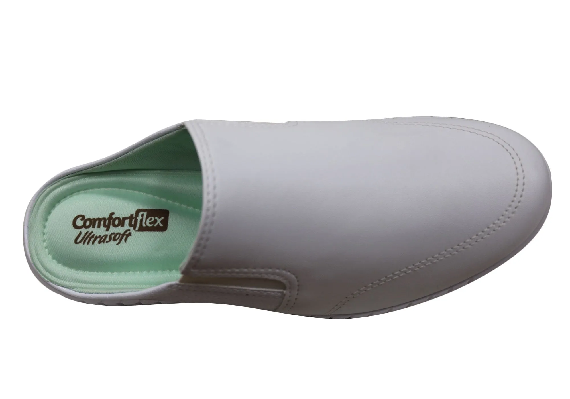 Comfortflex Tanya Damen Bequeme Geschlossene Zehen Offene Fersen Pantoffeln Comfortflex Schuhe
