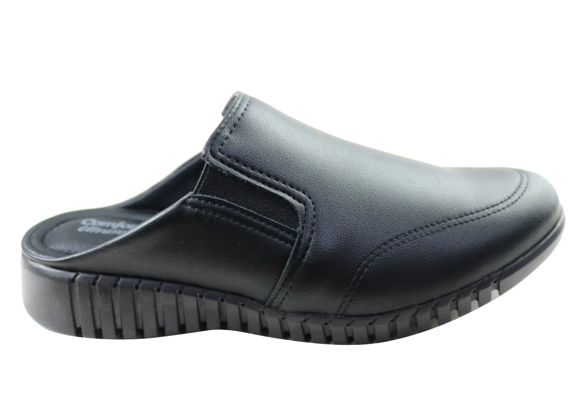 Comfortflex Tanya Damen Bequeme Geschlossene Zehen Offene Fersen Pantoffeln Comfortflex Schuhe